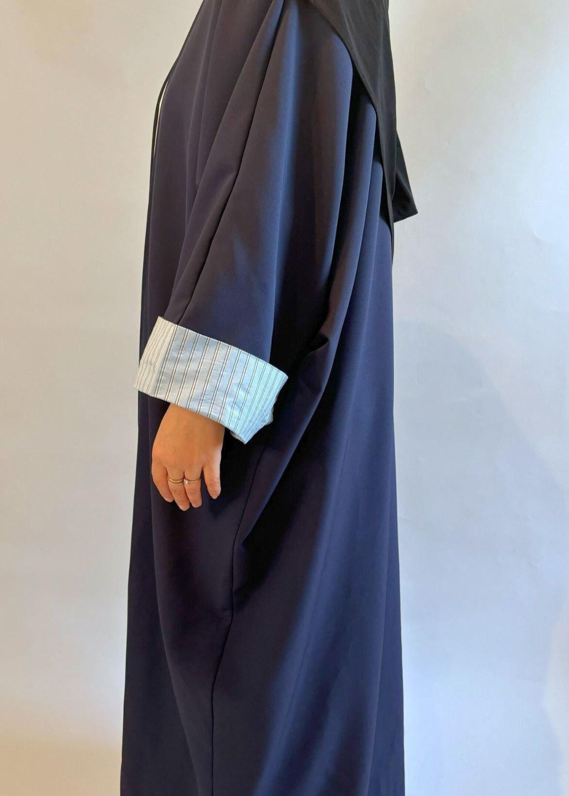 002 - KIMONO MANCHES RAYÉES NAVY