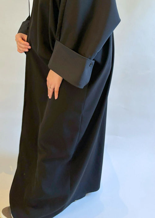 002 - KIMONO MANCHES RAYÉES BLACK