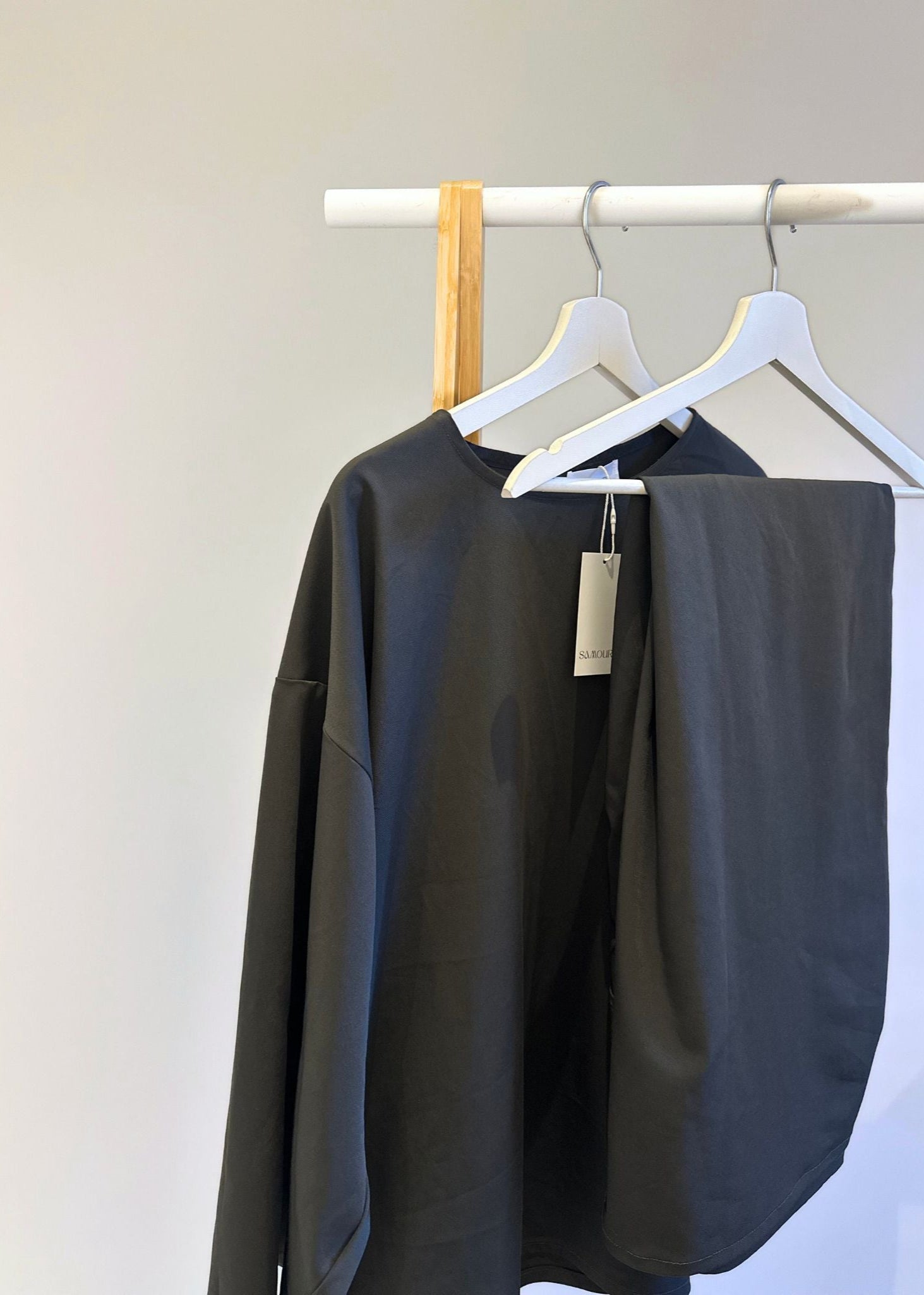 003 - ENSEMBLE OVERSIZE CHARCOAL