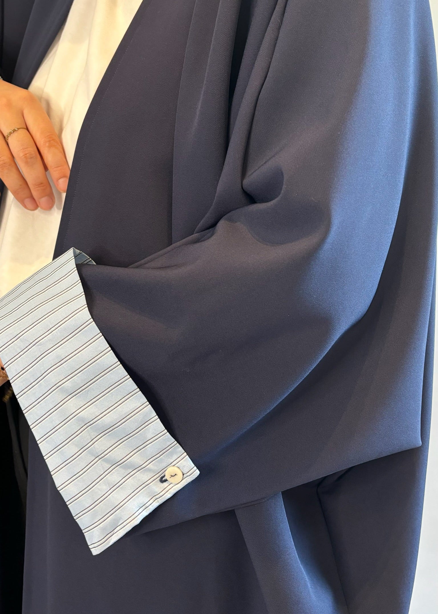 002 - KIMONO MANCHES RAYÉES NAVY