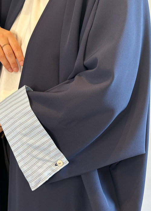 002 - KIMONO MANCHES RAYÉES NAVY