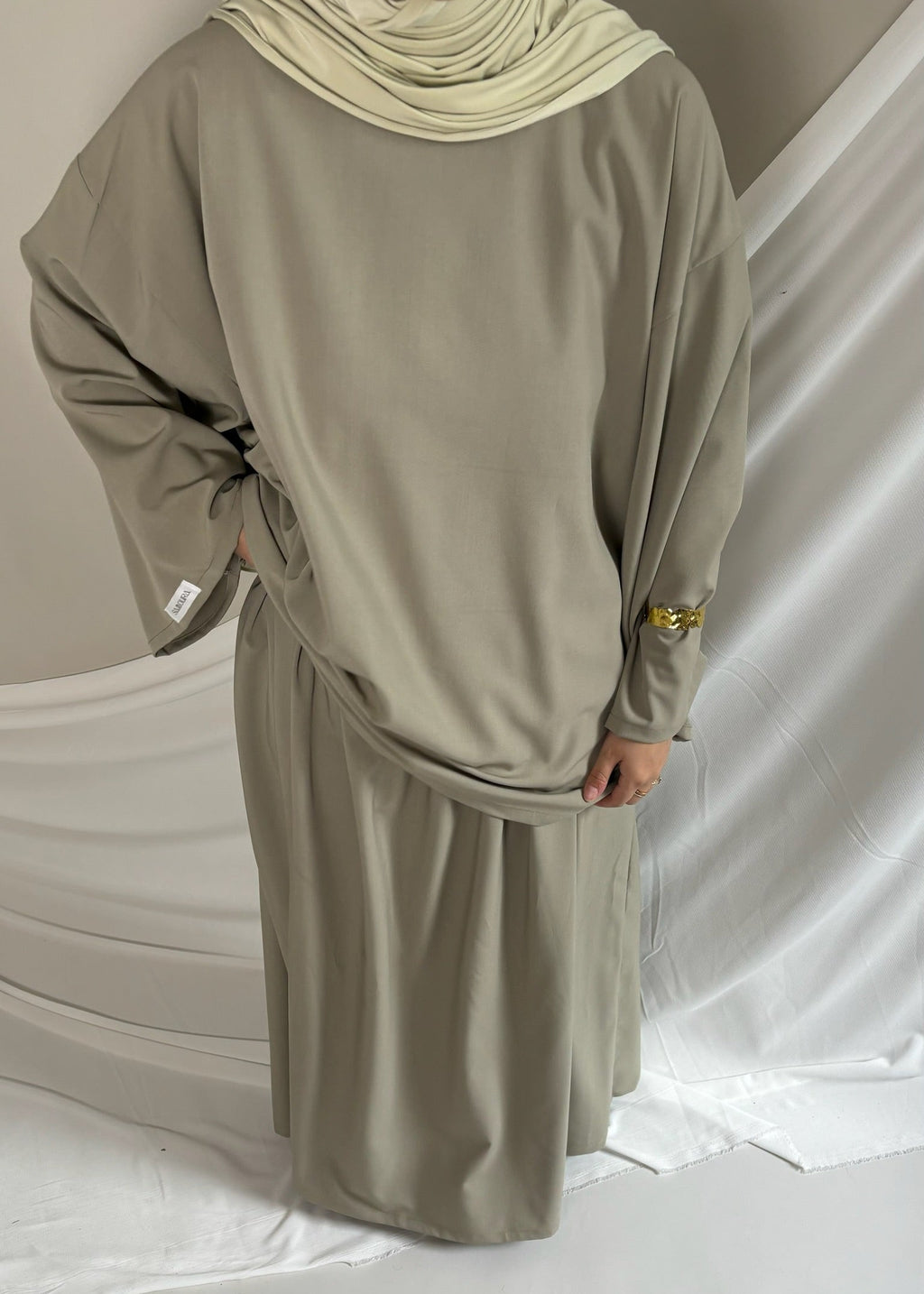 003 - ENSEMBLE OVERSIZE SAUGE
