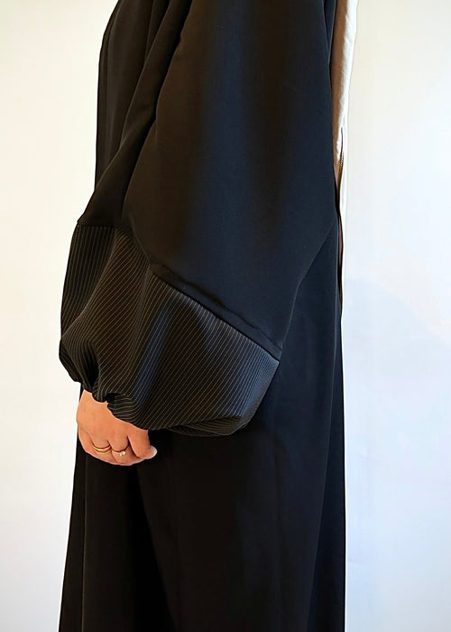 001 - ABAYA MANCHES BOUFFANTES BLACK